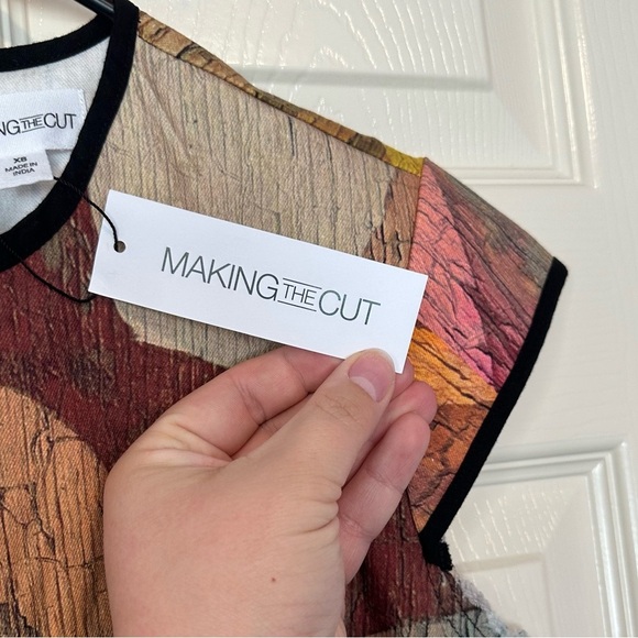 Making The Cut Carnival Painting Geometric Pattern A-Line Dress Size XS NWT - Picture 4 of 12